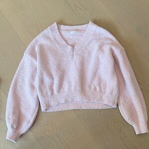 Altar'd State Soft Pink V-Neck Sweater